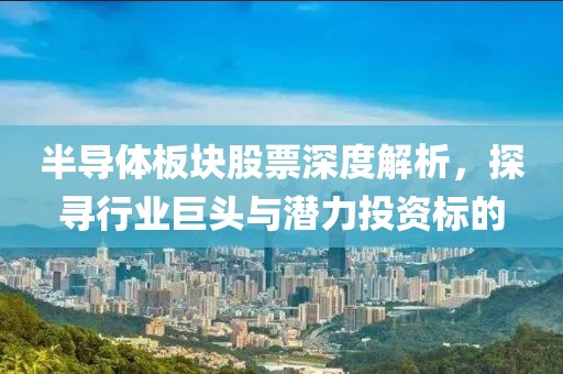 半导体板块股票深度解析，探寻行业巨头与潜力投资标的