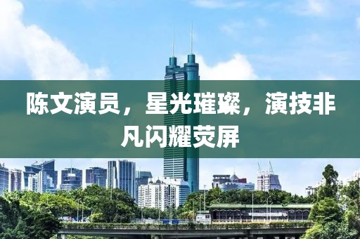 陈文演员，星光璀璨，演技非凡闪耀荧屏