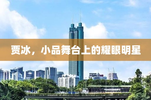 贾冰，小品舞台上的耀眼明星
