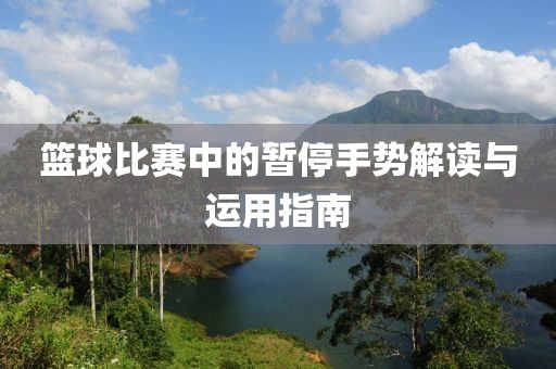 篮球比赛中的暂停手势解读与运用指南