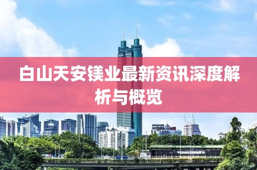 白山天安镁业最新资讯深度解析与概览