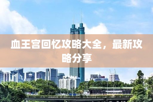 血王宫回忆攻略大全，最新攻略分享
