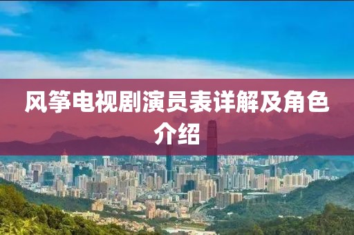 风筝电视剧演员表详解及角色介绍