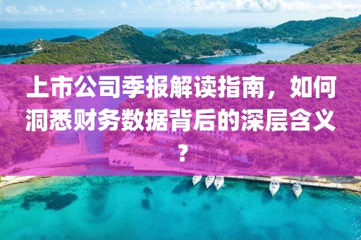 上市公司季报解读指南，如何洞悉财务数据背后的深层含义？