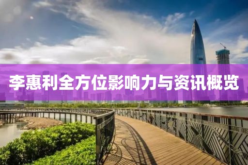 李惠利全方位影响力与资讯概览