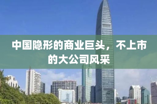 中国隐形的商业巨头，不上市的大公司风采