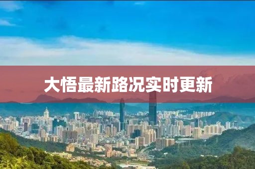大悟最新路况实时更新