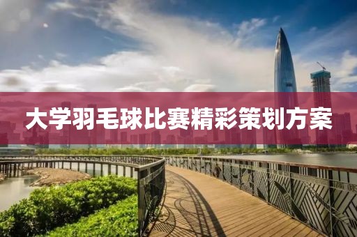 大学羽毛球比赛精彩策划方案