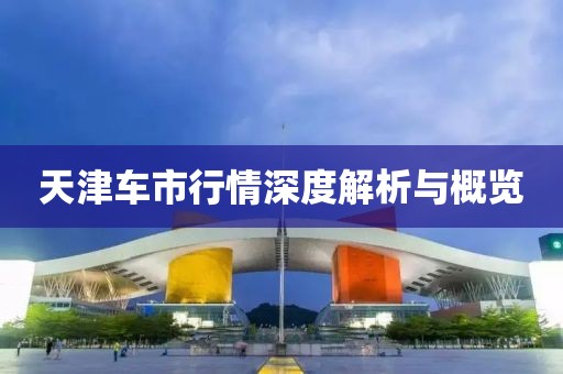 天津车市行情深度解析与概览