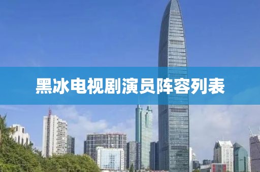 黑冰电视剧演员阵容列表