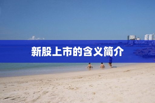 新股上市的含义简介