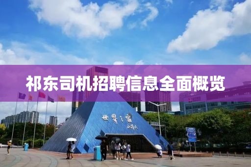 祁东司机招聘信息全面概览