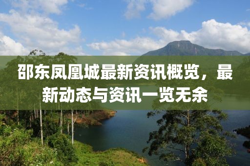 邵东凤凰城最新资讯概览，最新动态与资讯一览无余