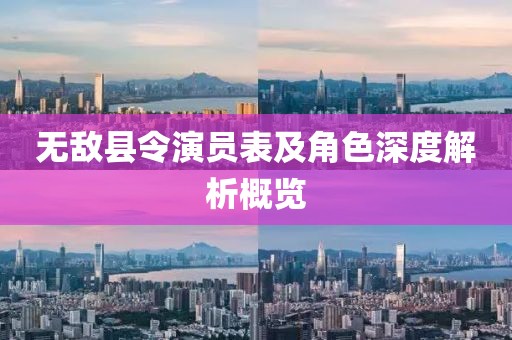无敌县令演员表及角色深度解析概览