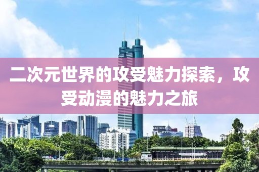二次元世界的攻受魅力探索，攻受动漫的魅力之旅