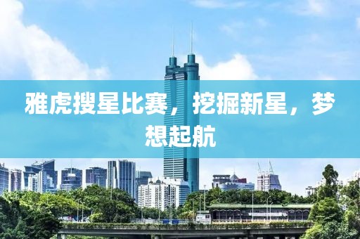 雅虎搜星比赛，挖掘新星，梦想起航