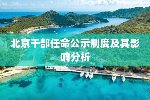 北京干部任命公示制度及其影响分析