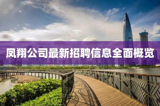 凤翔公司最新招聘信息全面概览