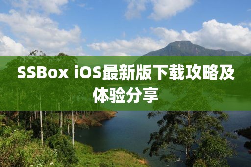 SSBox iOS最新版下载攻略及体验分享