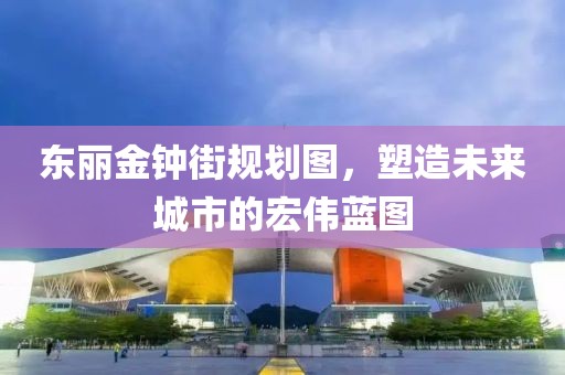 东丽金钟街规划图，塑造未来城市的宏伟蓝图