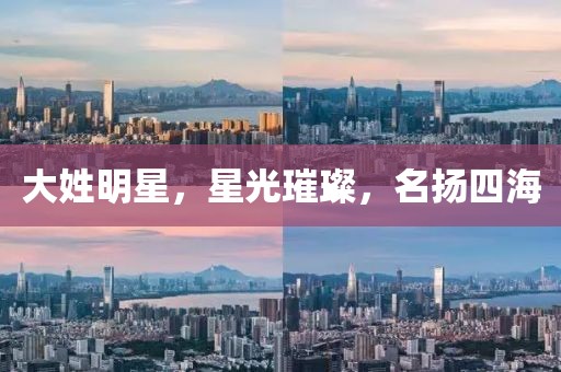 大姓明星，星光璀璨，名扬四海