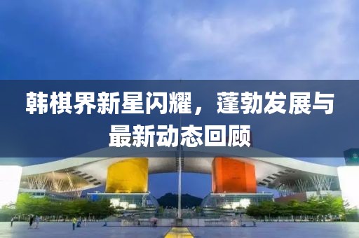 韩棋界新星闪耀，蓬勃发展与最新动态回顾