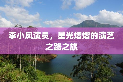 李小凤演员，星光熠熠的演艺之路之旅
