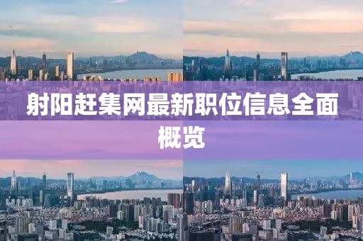 射阳赶集网最新职位信息全面概览