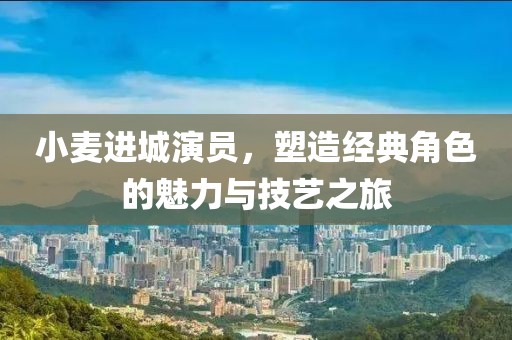 小麦进城演员，塑造经典角色的魅力与技艺之旅