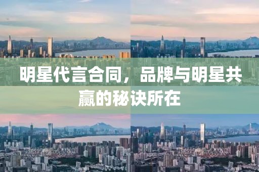 明星代言合同，品牌与明星共赢的秘诀所在