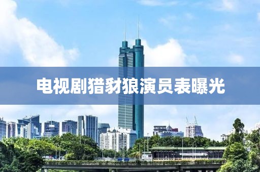 电视剧猎豺狼演员表曝光