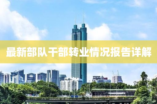 最新部队干部转业情况报告详解