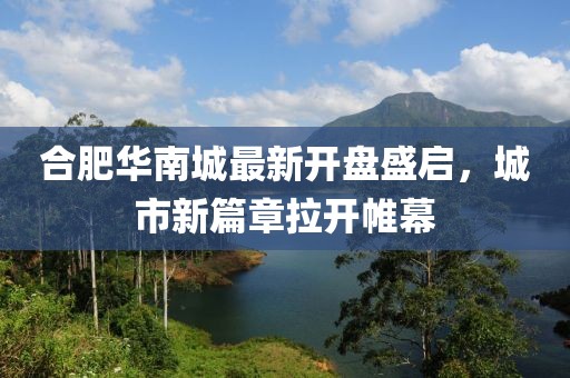 合肥华南城最新开盘盛启，城市新篇章拉开帷幕