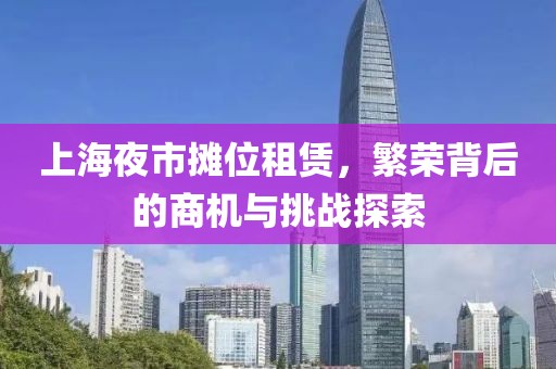 上海夜市摊位租赁，繁荣背后的商机与挑战探索