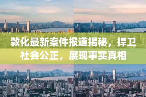 敦化最新案件报道揭秘，捍卫社会公正，展现事实真相