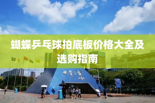 蝴蝶乒乓球拍底板价格大全及选购指南
