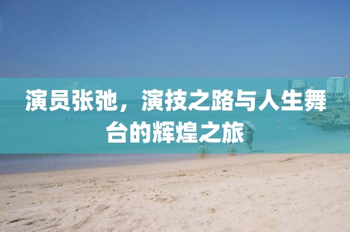 演员张弛，演技之路与人生舞台的辉煌之旅
