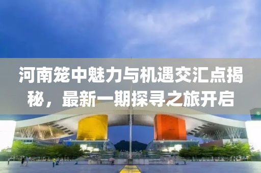 河南笼中魅力与机遇交汇点揭秘，最新一期探寻之旅开启