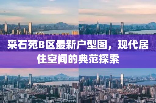 采石苑B区最新户型图，现代居住空间的典范探索