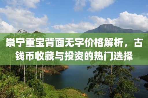 崇宁重宝背面无字价格解析，古钱币收藏与投资的热门选择