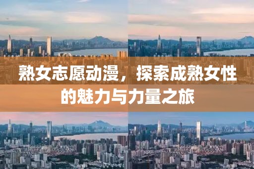 熟女志愿动漫，探索成熟女性的魅力与力量之旅