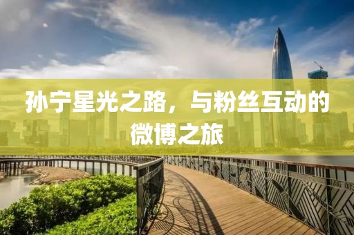 孙宁星光之路，与粉丝互动的微博之旅