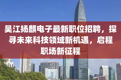 吴江扬麒电子最新职位招聘，探寻未来科技领域新机遇，启程职场新征程