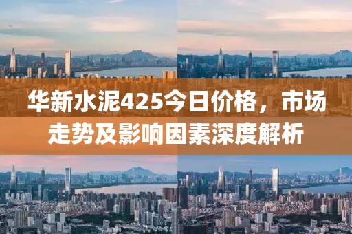 华新水泥425今日价格，市场走势及影响因素深度解析