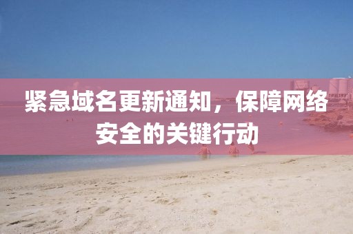 紧急域名更新通知，保障网络安全的关键行动