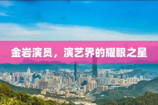 金岩演员，演艺界的耀眼之星
