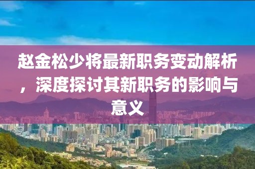赵金松少将最新职务变动解析，深度探讨其新职务的影响与意义