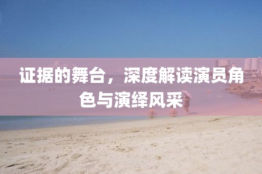 证据的舞台，深度解读演员角色与演绎风采