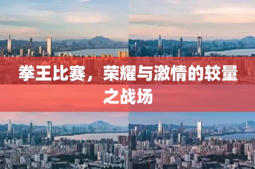 拳王比赛，荣耀与激情的较量之战场