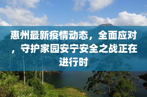惠州最新疫情动态，全面应对，守护家园安宁安全之战正在进行时